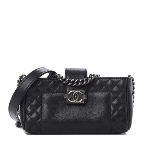 pochette chanel boy|CHANEL Calfskin Boy Reverso Mini Pochette Black.